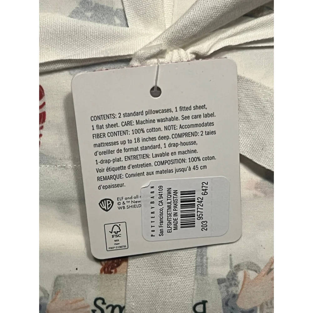New Pottery Barn Elf™ Percale Queen Sheet Set